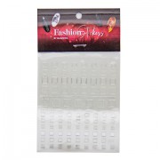 Fashion Sticker Square Silver